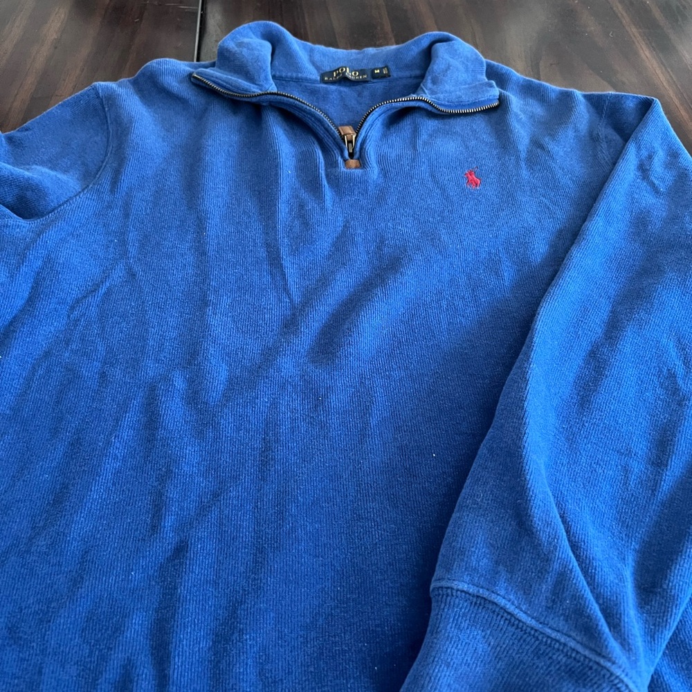 Blue sweater for men, Polo Ralph Lauren, size Medium, excellent quality